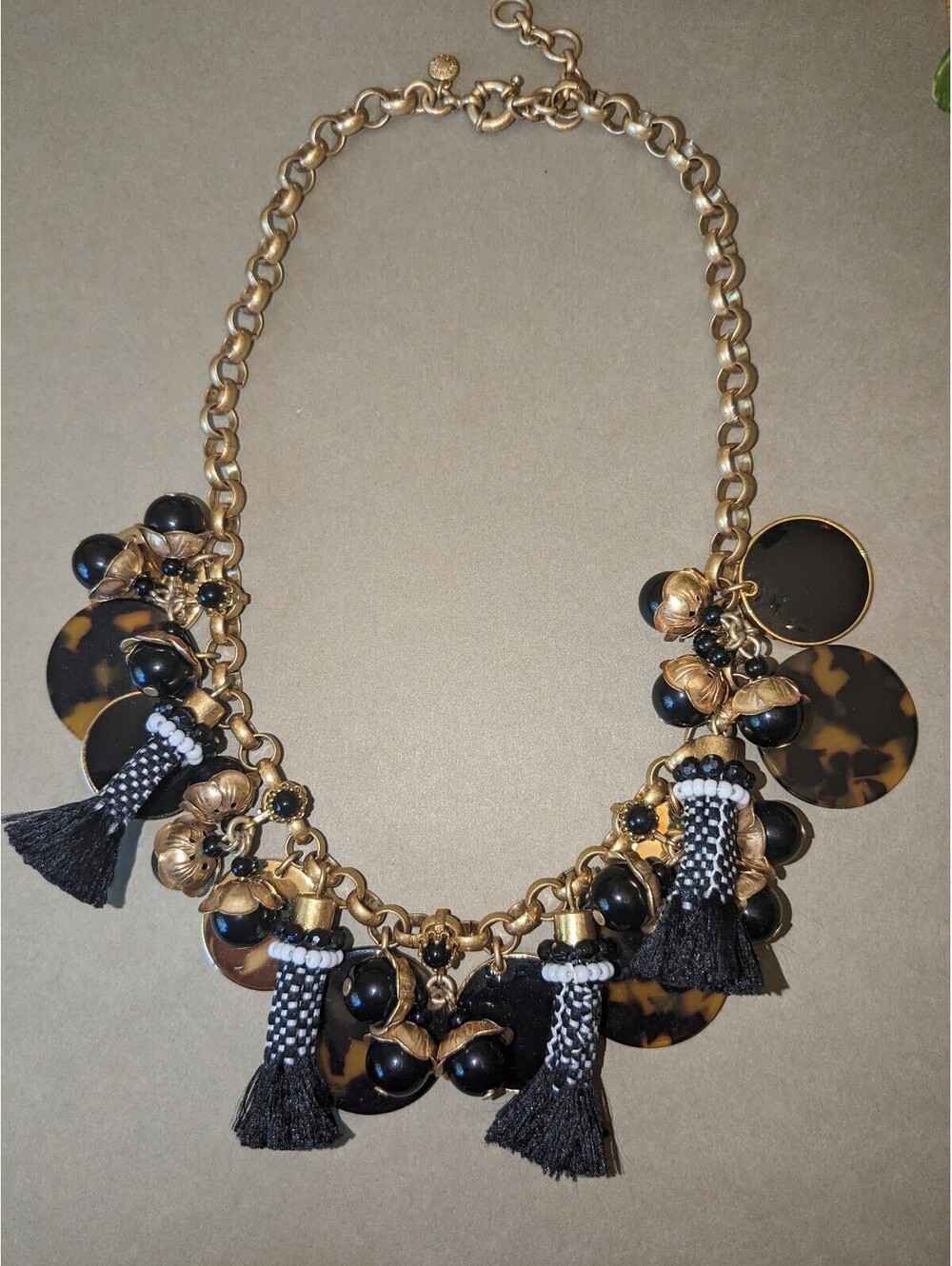J. Crew Gold tone statement necklace